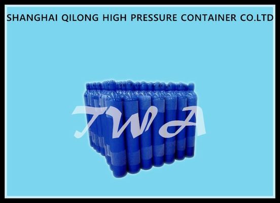 China Blauwe naadloze stalen industriële Gas cilinder 0.3-80 L gecomprimeerde zuurstoftank leverancier